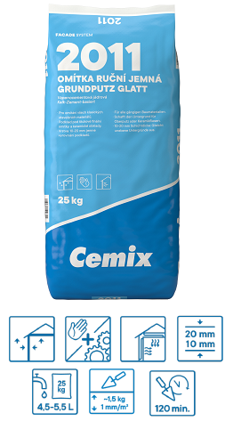 cemix 2011 jemná omítka ruční